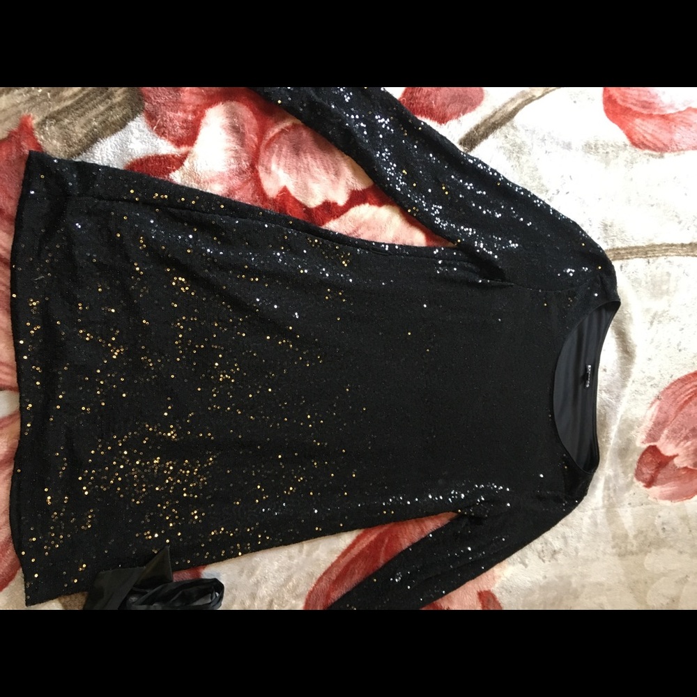 Black sequence dress